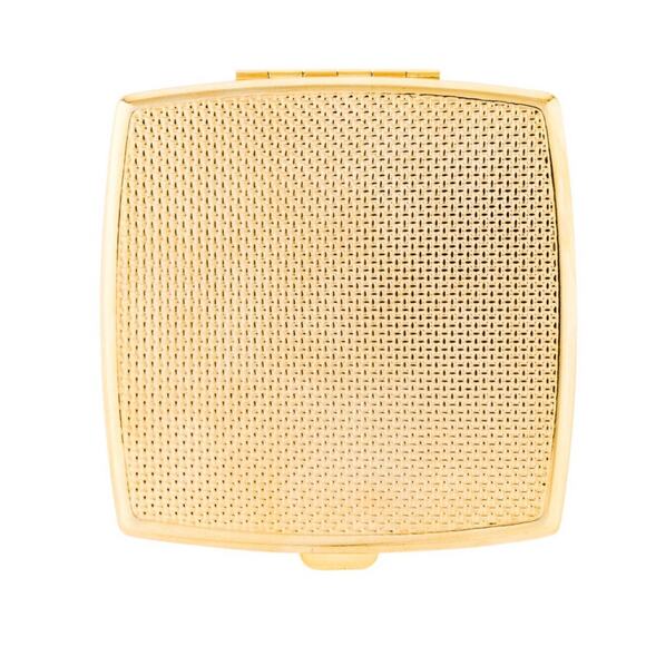 NIB VINTAGE! KENNETH LANE CORAL TURQUOISE RHINESTONE COMPACT MIRROR VANITY RARE - Picture 7 of 7